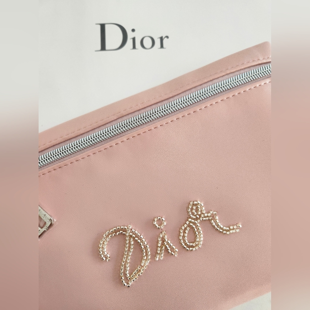 Big!!! Beaded BLUSH Pink GWP Pouch.. So Pretty! GREAT GIFT! - Picture 5 of 12